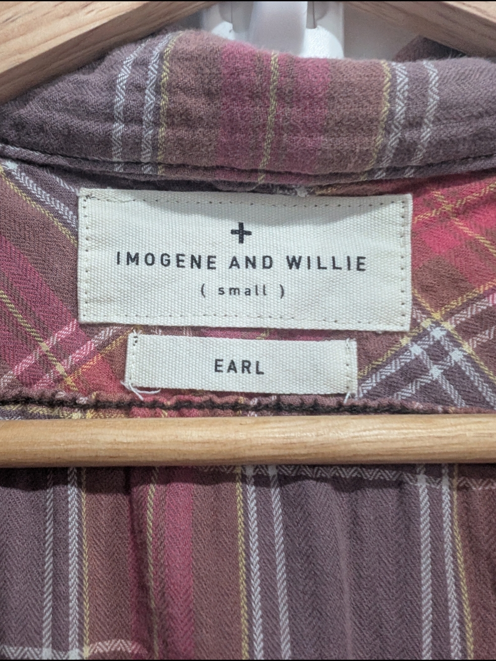 Imogene + Willie Earl Red Plaid Button-Up Shirt Unisex Size Small - Picture 2 of 7